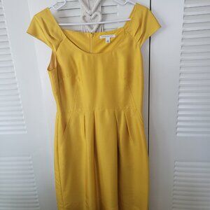 Banana Republic Yellow Silk Dress